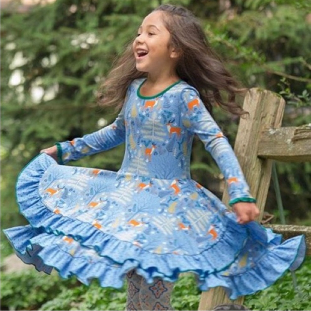 Matilda Jane neck of the woods long sleeved dress size 10 woodland deer